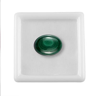 African Malachite (Ovl 16x12 mm) 8.35 ctw Loose Gemstone