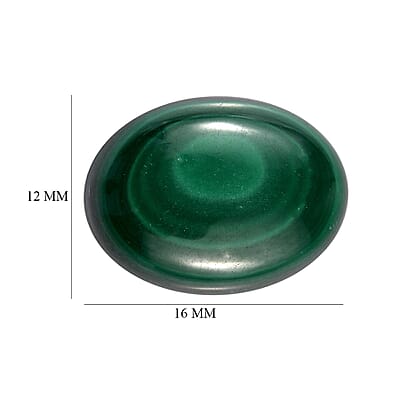 African Malachite (Ovl 16x12 mm) 8.35 ctw Loose Gemstone