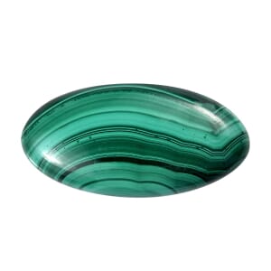 African Malachite (Ovl 22x11 mm) 10.44 ctw Loose Gemstone