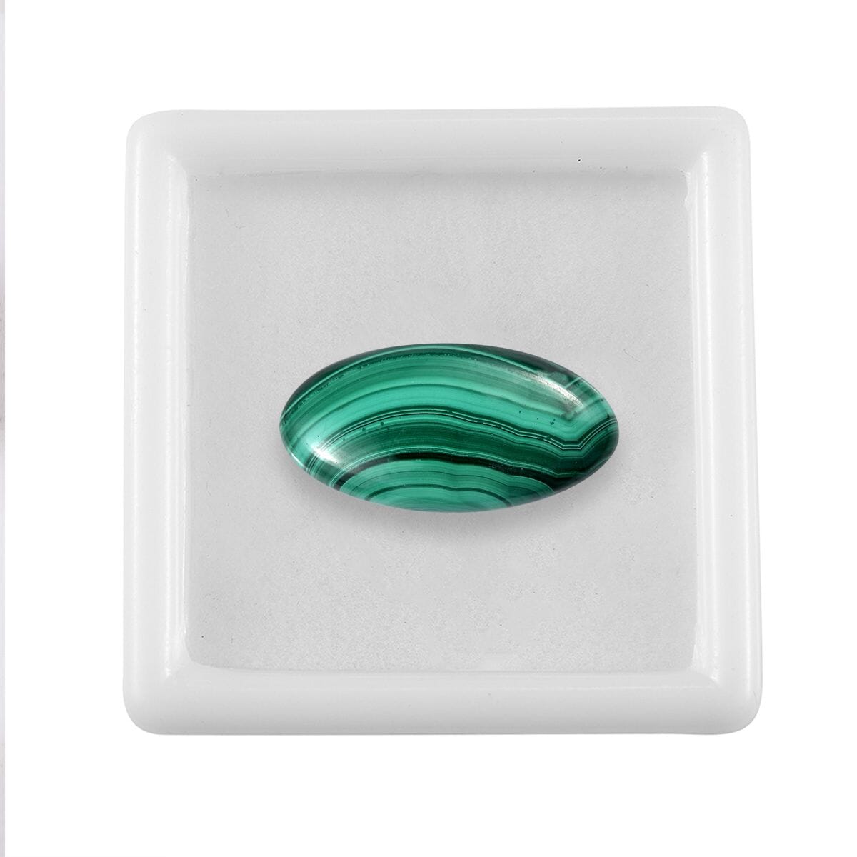 African Malachite (Ovl 22x11 mm) 10.44 ctw Loose Gemstone image number 3