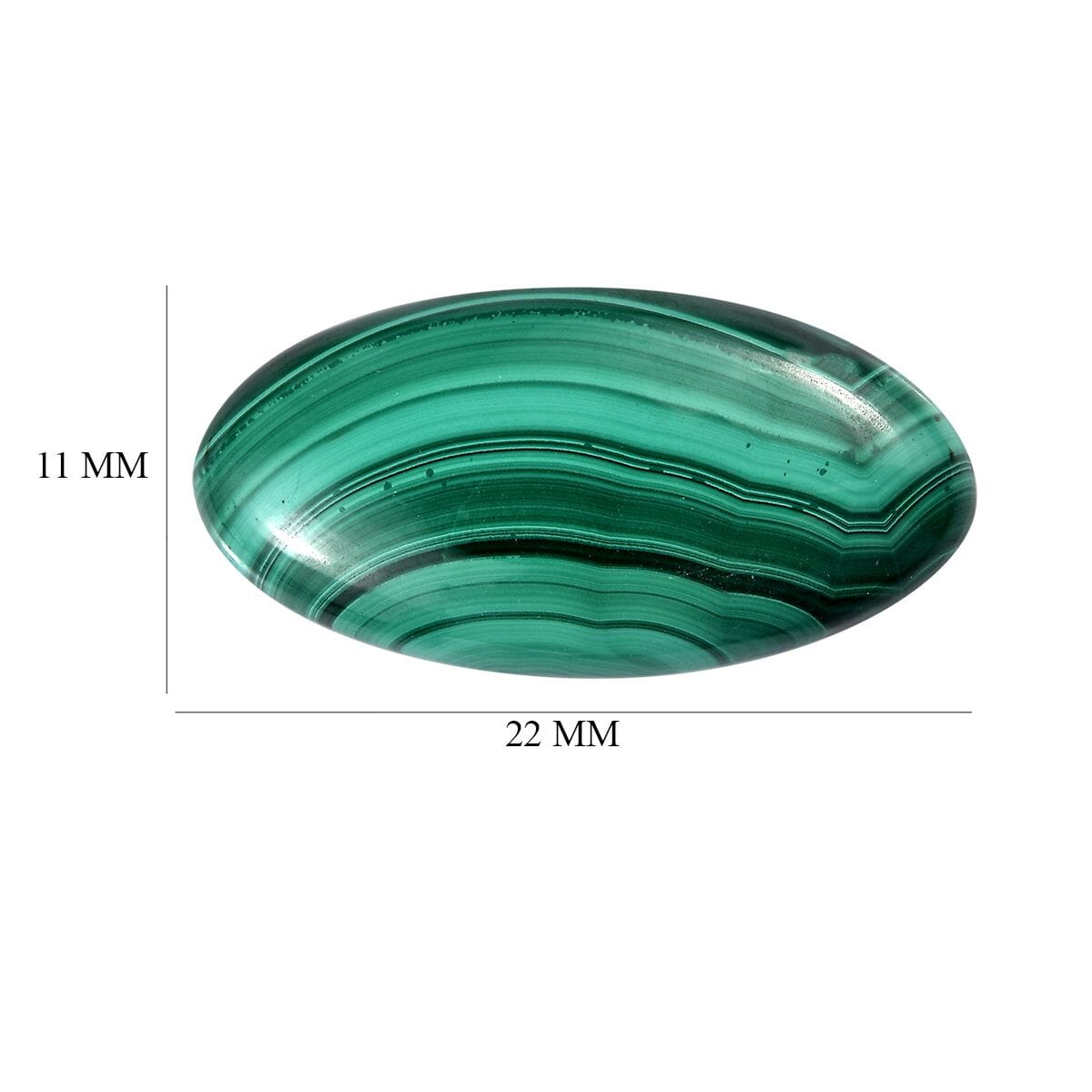 African Malachite (Ovl 22x11 mm) 10.44 ctw Loose Gemstone image number 4
