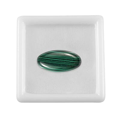 African Malachite (Ovl 20x10 mm) 9.32 ctw Loose Gemstone
