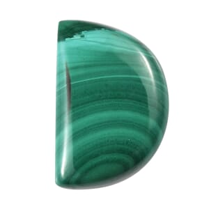 African Malachite (D Shape 12x8 mm) 3.60 ctw Loose Gemstone
