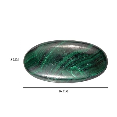 African Malachite (Ovl 16x8 mm) 5.53 ctw Loose Gemstone