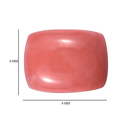 AAA Peach Opal (Cush 8x6 mm) 0.80 ctw Loose Gemstone