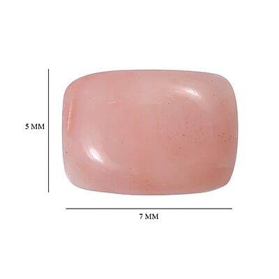 Peach Opal (Cush 7x5 mm) 0.46 ctw Loose Gemstone