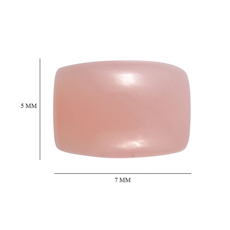 Peruvian Pink Opal (Cush 7x5 mm) 0.60 ctw Loose Gemstone