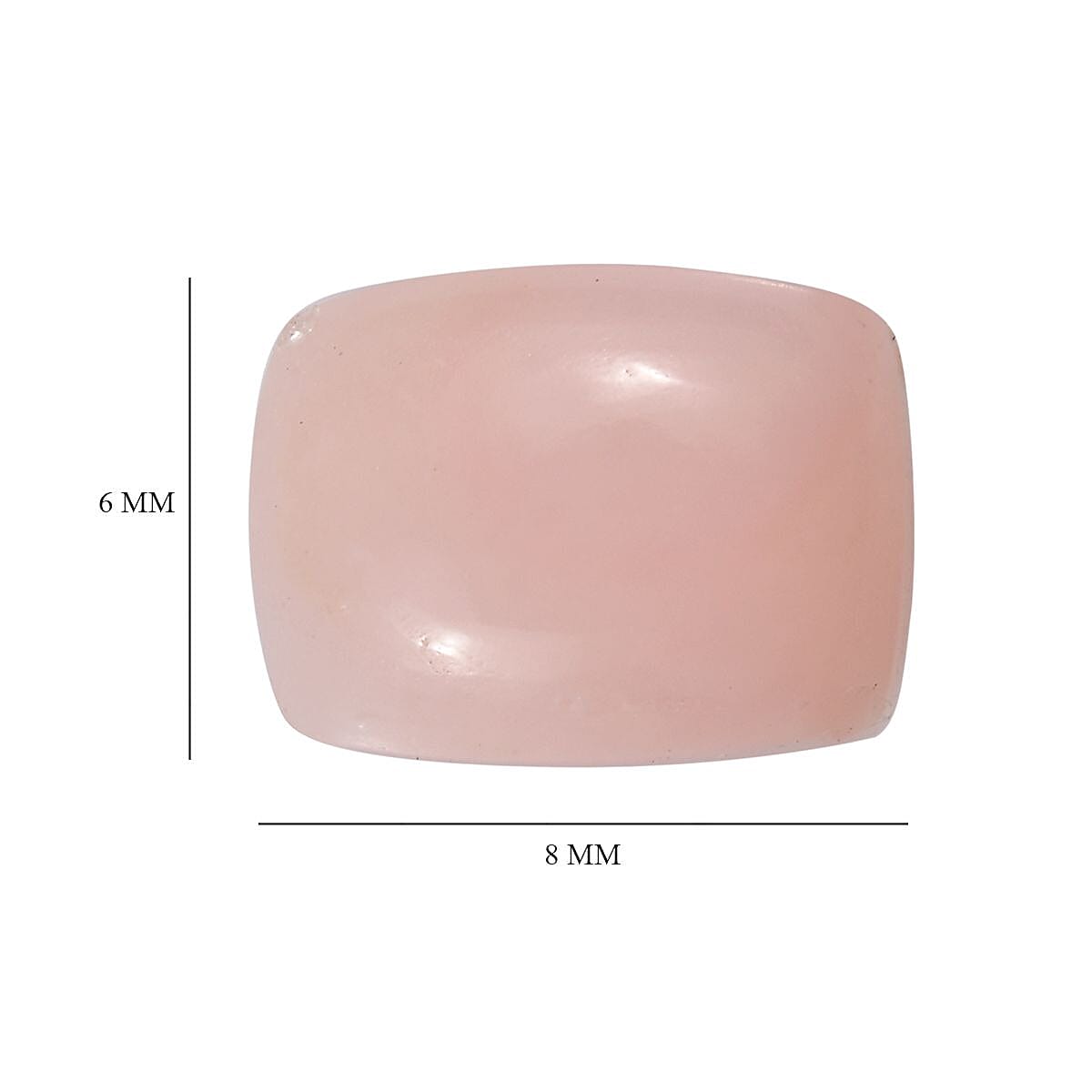 Peruvian Pink Opal (Cush 8x6 mm) 0.90 ctw Loose Gemstone image number 4