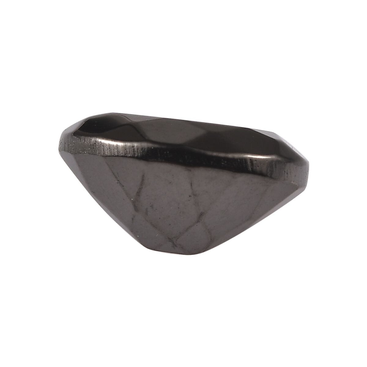 Silver Shungite (Ovl 9x7 mm) 1.00 ctw Loose Gemstone image number 2