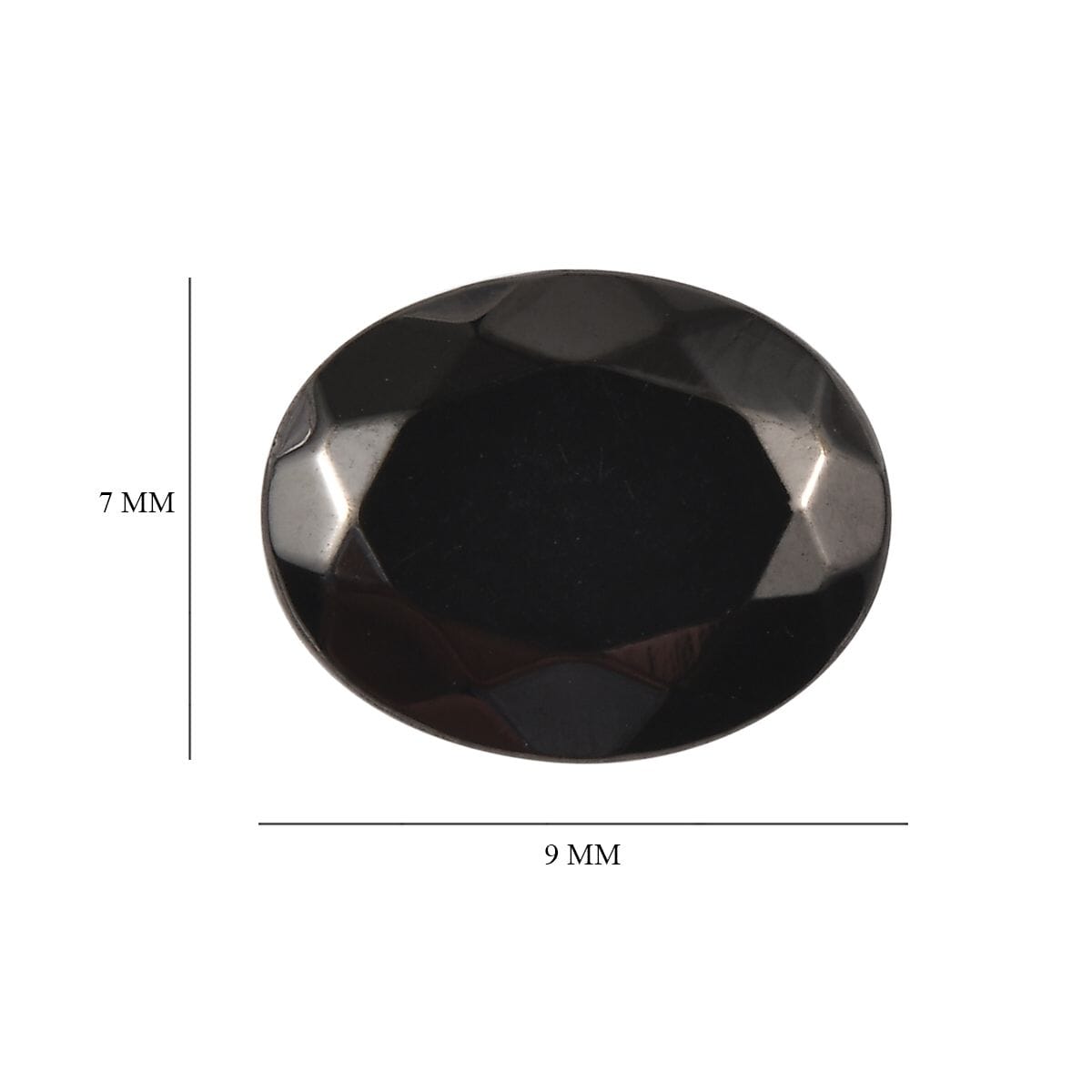 Silver Shungite (Ovl 9x7 mm) 1.00 ctw Loose Gemstone image number 4