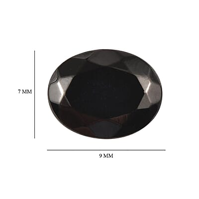 Silver Shungite (Ovl 9x7 mm) 1.00 ctw Loose Gemstone