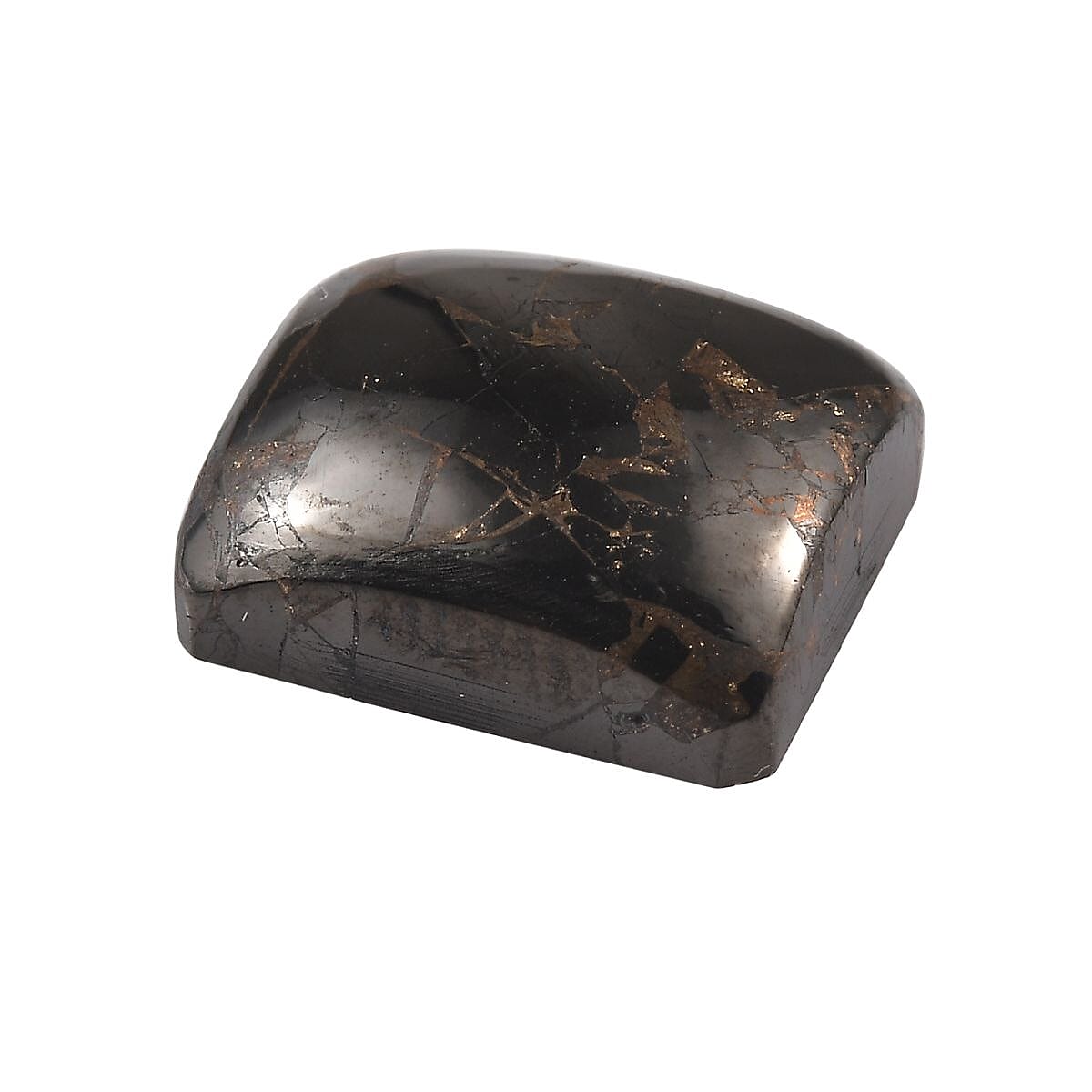 Matrix Silver Shungite (Oct 11x9 mm) 2.80 ctw Loose Gemstone image number 2