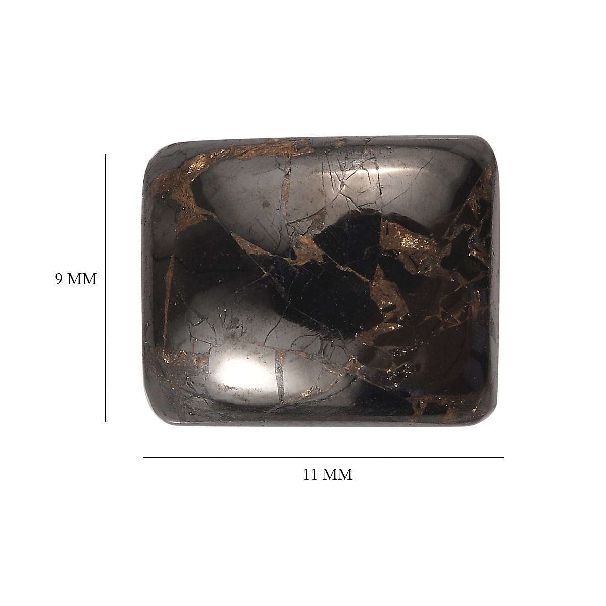 Matrix Silver Shungite (Oct 11x9 mm) 2.80 ctw Loose Gemstone image number 4