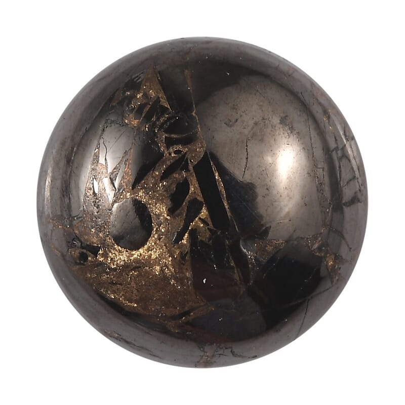 Matrix Silver Shungite (Rnd 10 mm) 2.60 ctw Loose Gemstone