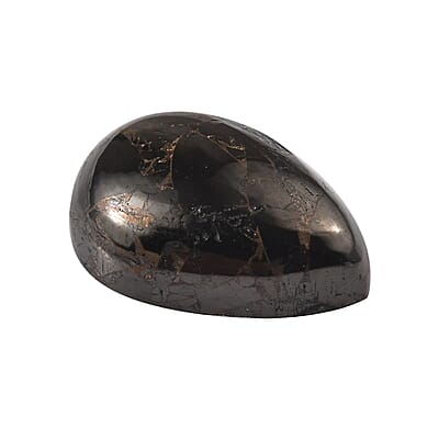 Matrix Silver Shungite (Pear 14x10 mm) 3.46 ctw Loose Gemstone
