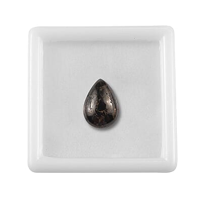 Matrix Silver Shungite (Pear 14x10 mm) 3.46 ctw Loose Gemstone