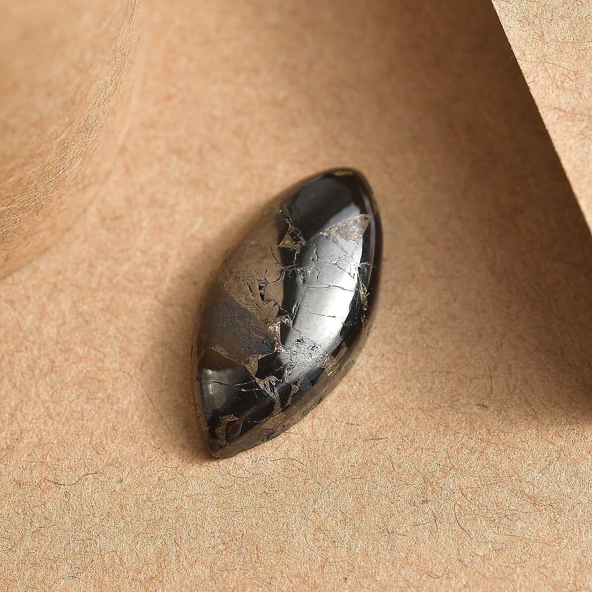 Matrix Silver Shungite (Mrq 20x10 mm) 4.30 ctw Loose Gemstone image number 1