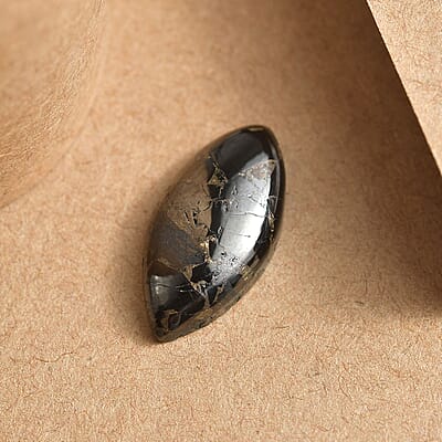 Matrix Silver Shungite (Mrq 20x10 mm) 4.30 ctw Loose Gemstone
