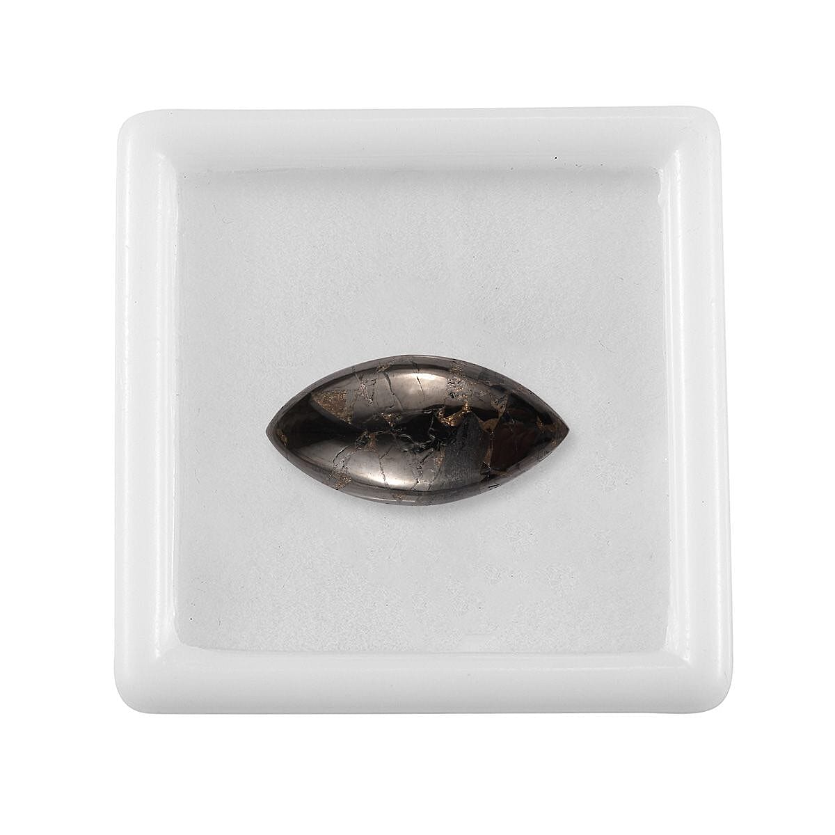 Matrix Silver Shungite (Mrq 20x10 mm) 4.30 ctw Loose Gemstone image number 3