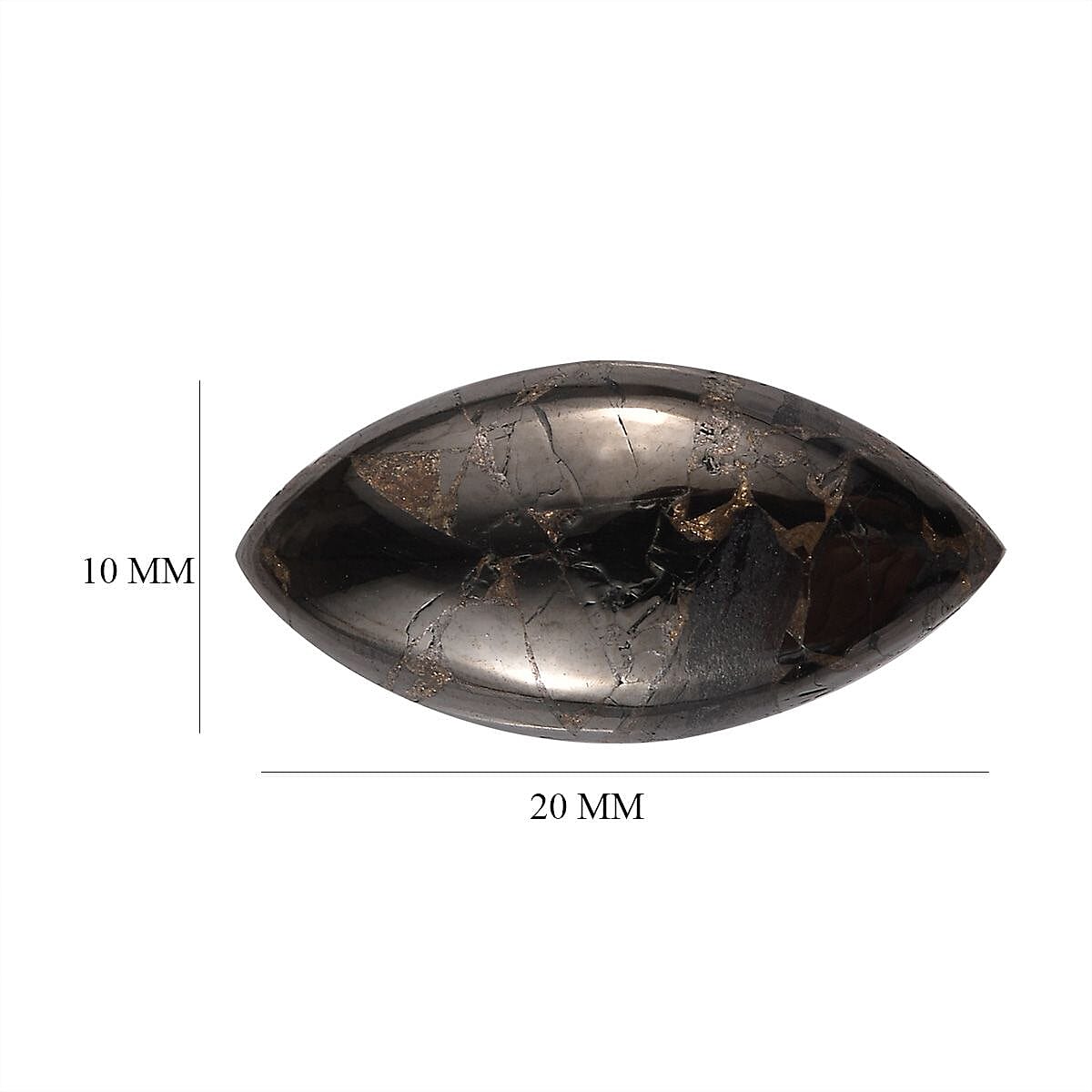 Matrix Silver Shungite (Mrq 20x10 mm) 4.30 ctw Loose Gemstone image number 4