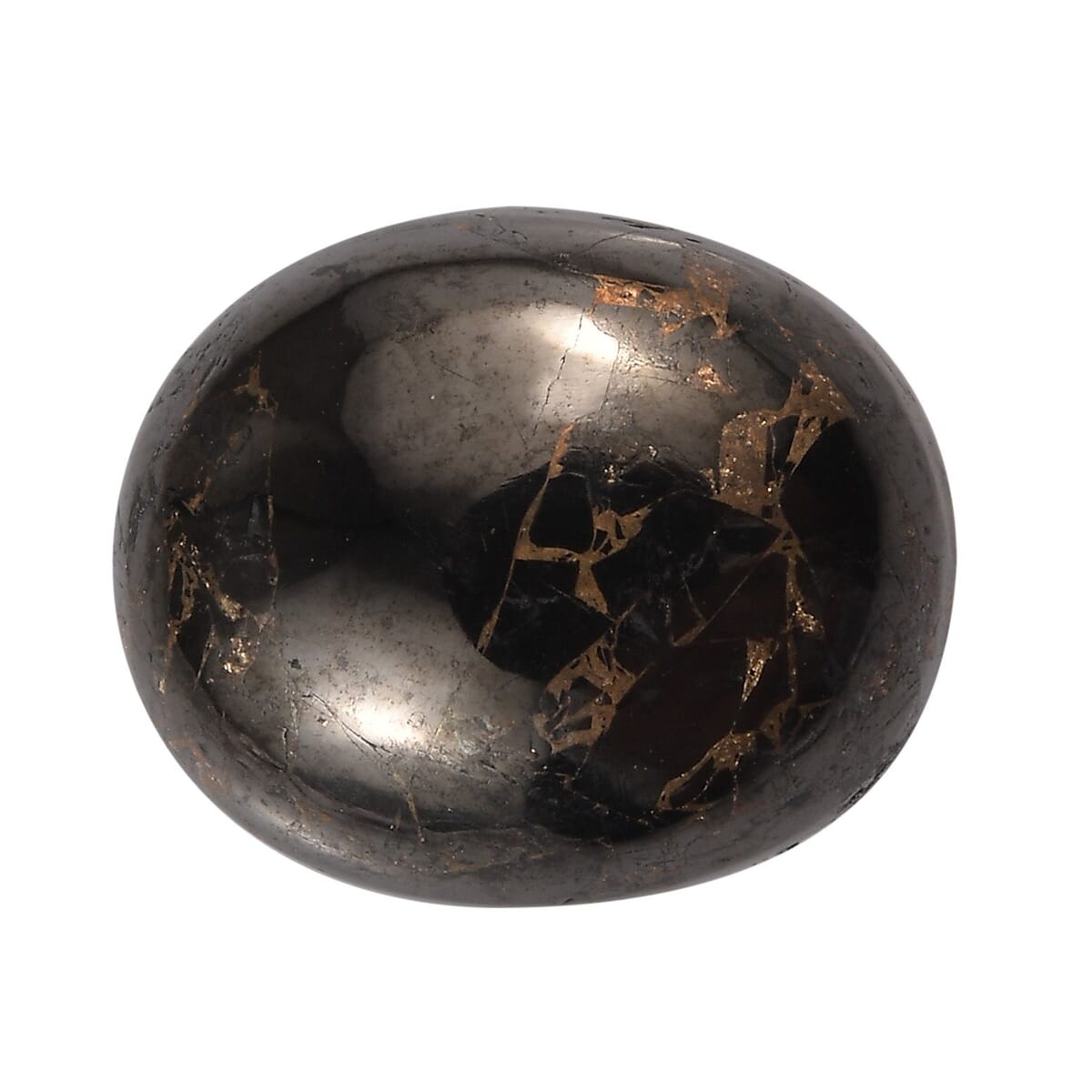Matrix Silver Shungite (Ovl 12x10 mm) 3.05 ctw Loose Gemstone image number 0