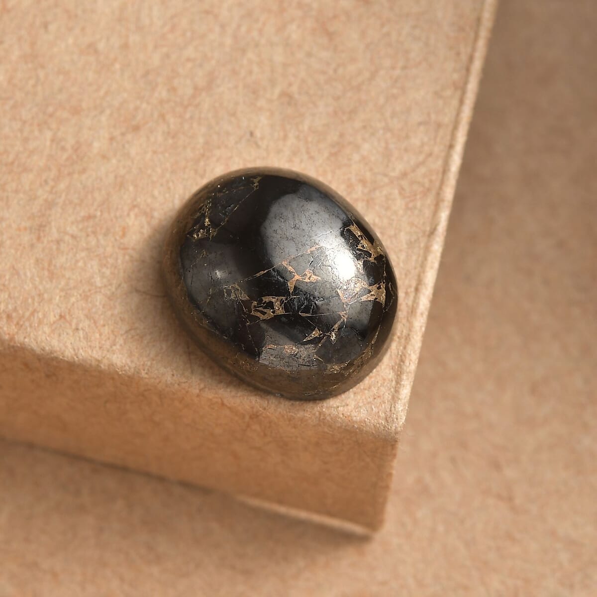 Matrix Silver Shungite (Ovl 12x10 mm) 3.05 ctw Loose Gemstone image number 1