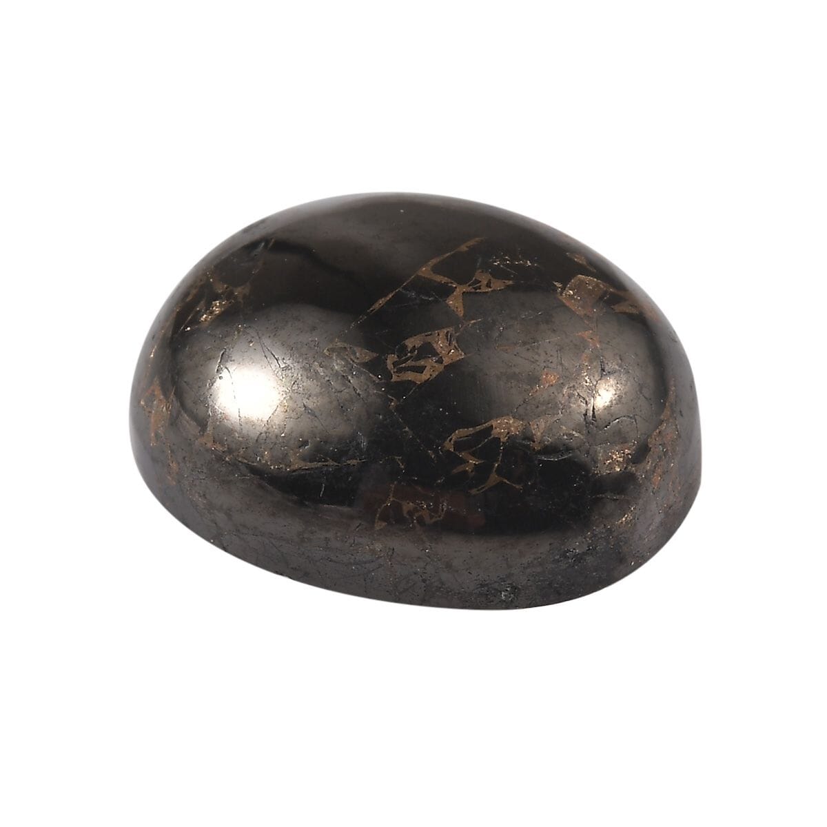 Matrix Silver Shungite (Ovl 12x10 mm) 3.05 ctw Loose Gemstone image number 2