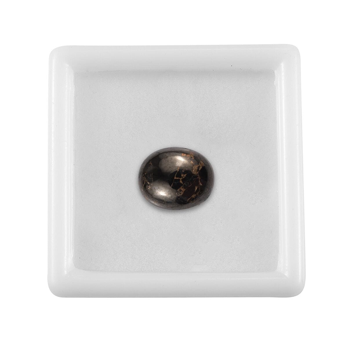 Matrix Silver Shungite (Ovl 12x10 mm) 3.05 ctw Loose Gemstone image number 3