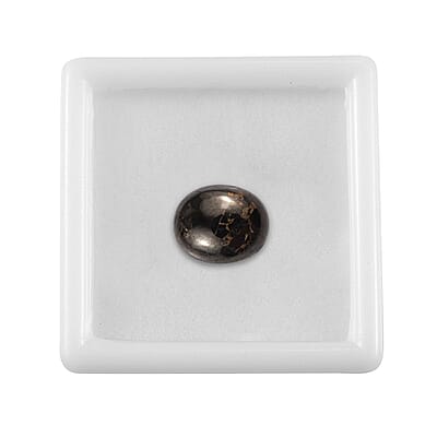 Matrix Silver Shungite (Ovl 12x10 mm) 3.05 ctw Loose Gemstone