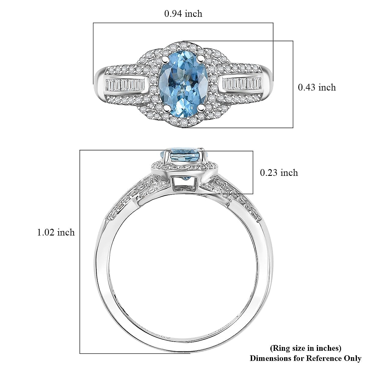 950 Platinum  AAAA  Santamaria Aquamarine   White Diamond  VS2 Main Stone With Side Stone Ring ,  Platinum Wt. 5.64 g 1.62 ctw image number 5