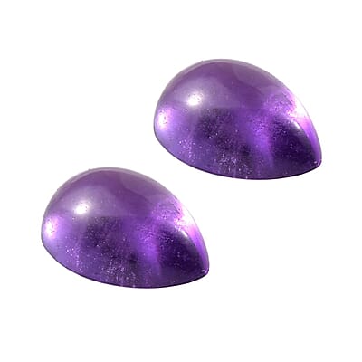 AA African Amethyst Set of 2 (Pear 7x5 mm) 1.28 ctw Loose Gemstone