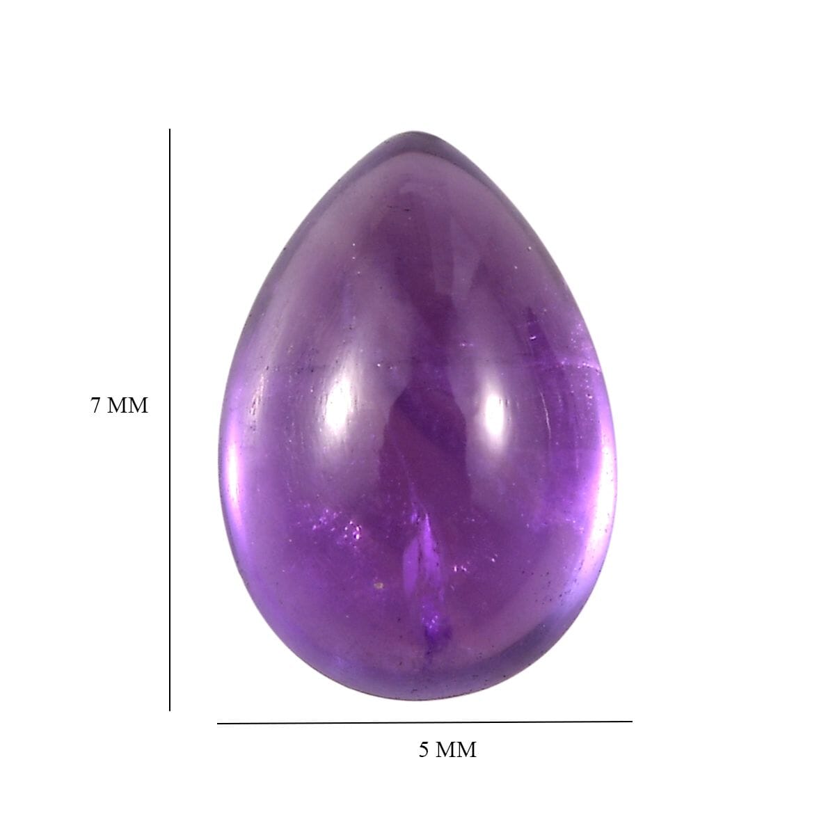 AA African Amethyst Set of 2 (Pear 7x5 mm) 1.28 ctw Loose Gemstone image number 4
