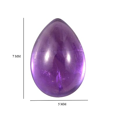 AA African Amethyst Set of 2 (Pear 7x5 mm) 1.28 ctw Loose Gemstone