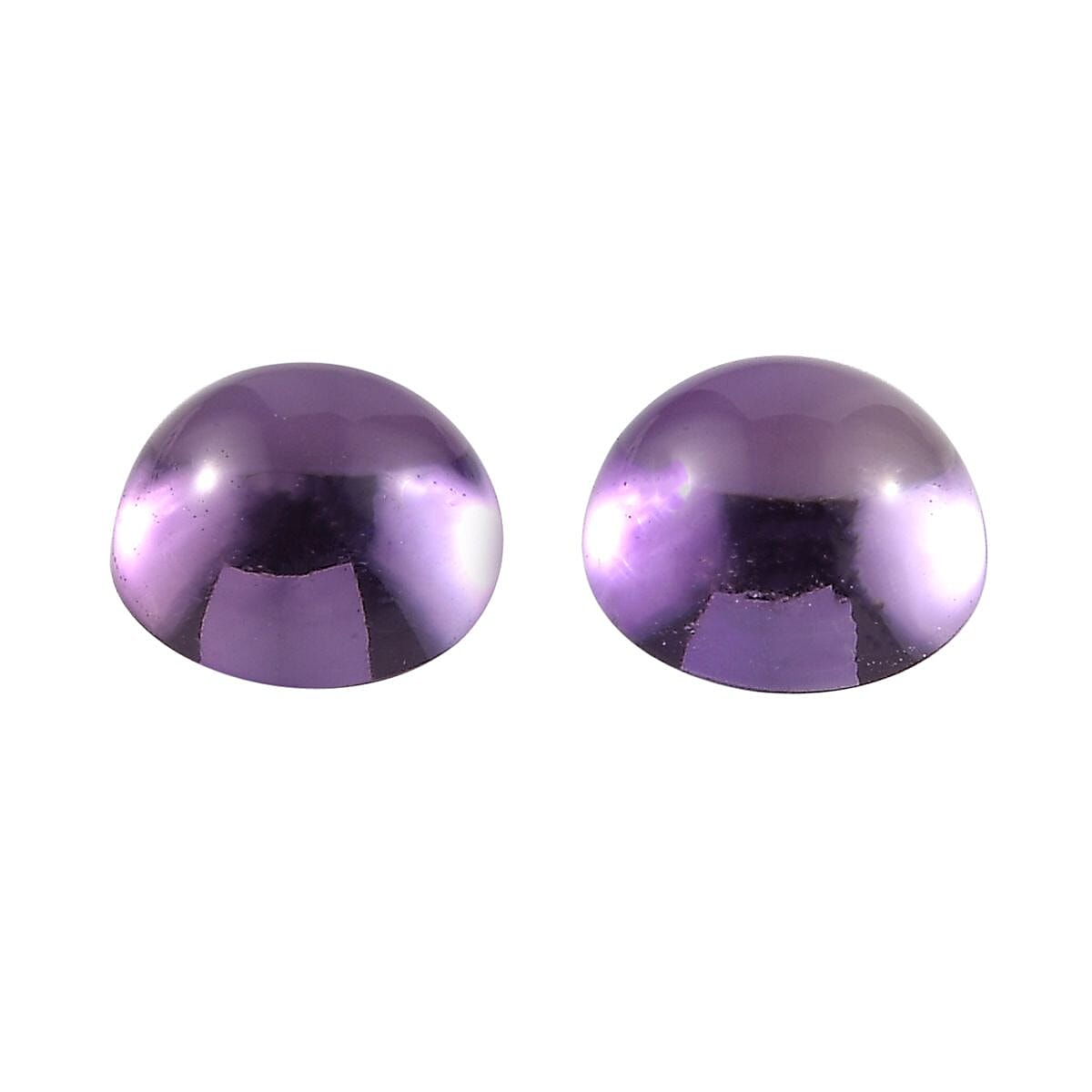 AA African Amethyst Set of 2 (Rnd 5 mm) 0.88 ctw Loose Gemstone image number 2