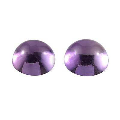 AA African Amethyst Set of 2 (Rnd 5 mm) 0.88 ctw Loose Gemstone