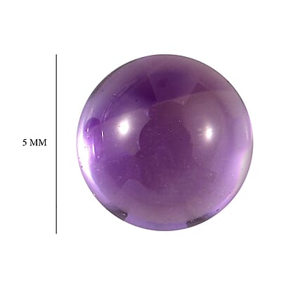 AA African Amethyst Set of 2 (Rnd 5 mm) 0.88 ctw Loose Gemstone