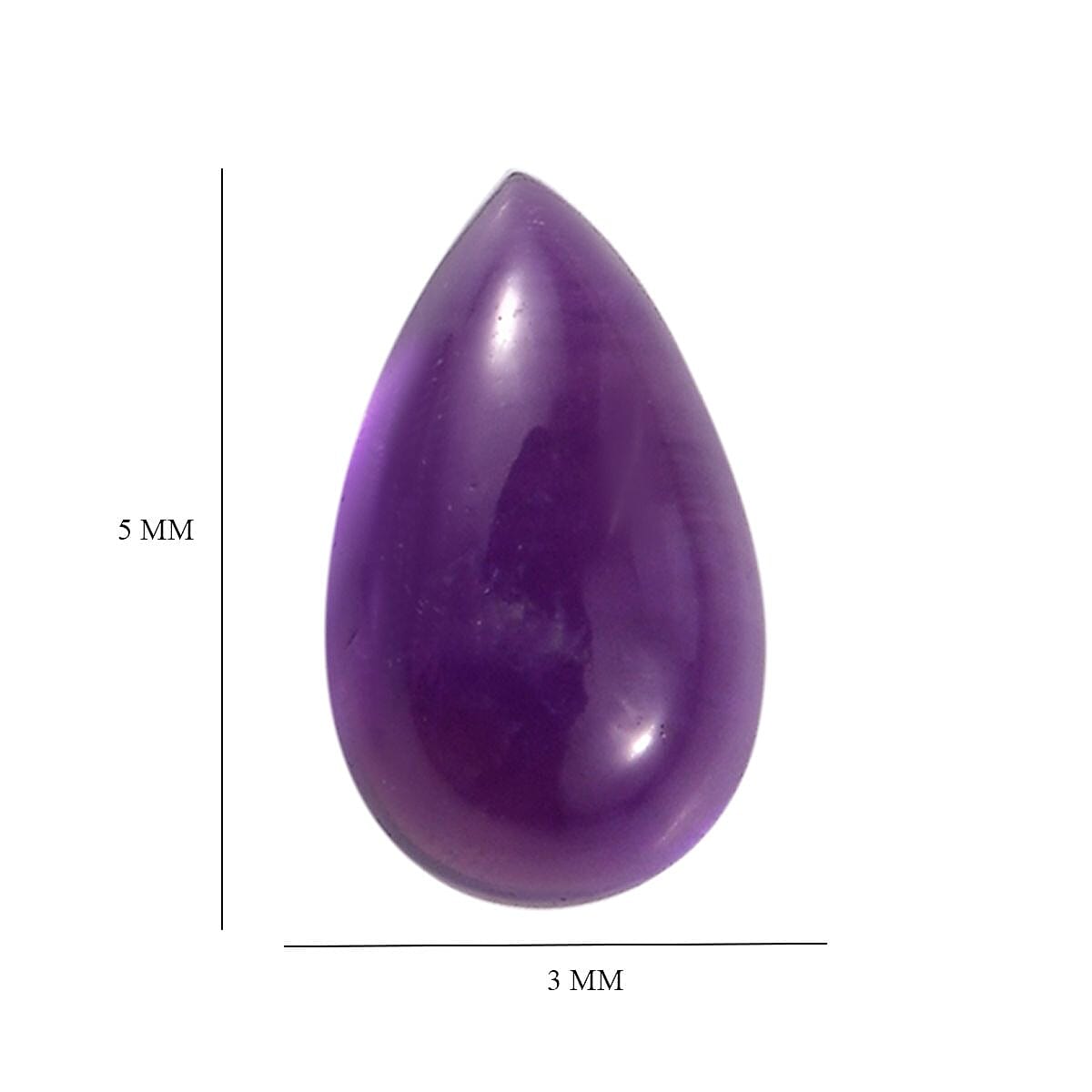 AA African Amethyst Set of 3 (Pear 5x3 mm) 0.65 ctw Loose Gemstone