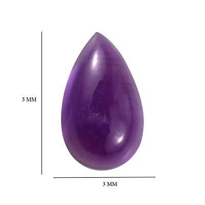 AA African Amethyst Set of 3 (Pear 5x3 mm) 0.65 ctw Loose Gemstone