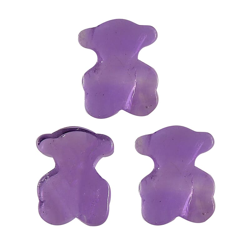 AA African Amethyst Set of 3 (Fancy 5x4 mm) 0.87 ctw Loose Gemstone