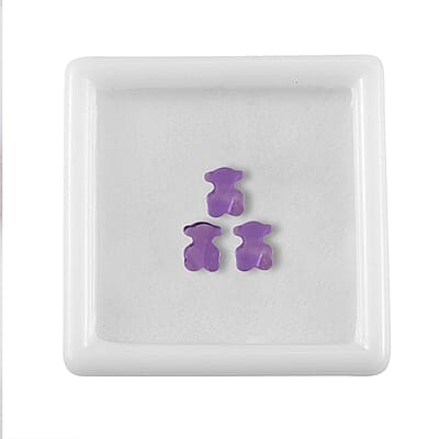 AA African Amethyst Set of 3 (Fancy 5x4 mm) 0.87 ctw Loose Gemstone