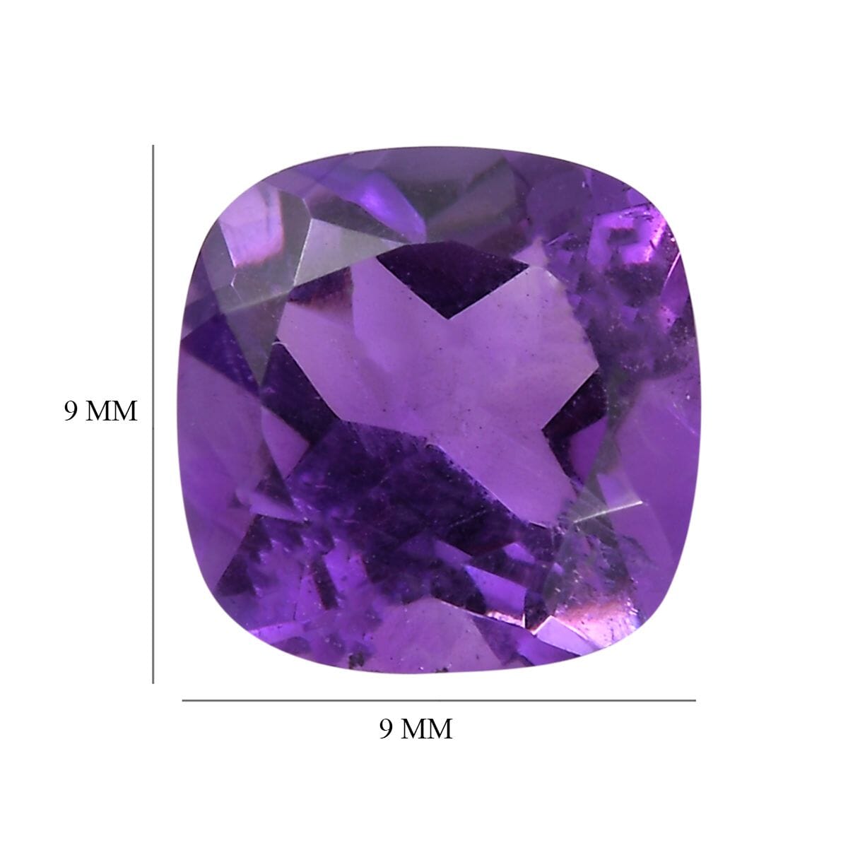 Amethyst (Cush 9x9 mm) 2.45 ctw Loose Gemstone image number 4