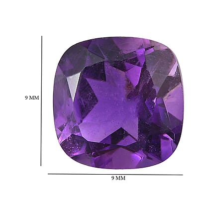 AA Amethyst (Cush 9x9 mm) 2.62 ctw Loose Gemstone