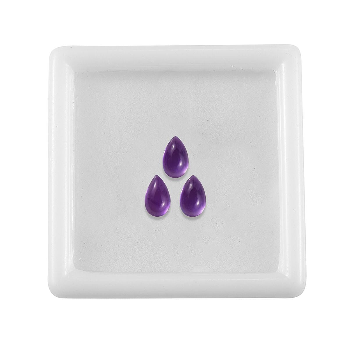 African Amethyst Set of 3 (Pear 5x3 mm) 0.59 ctw Loose Gemstone image number 3