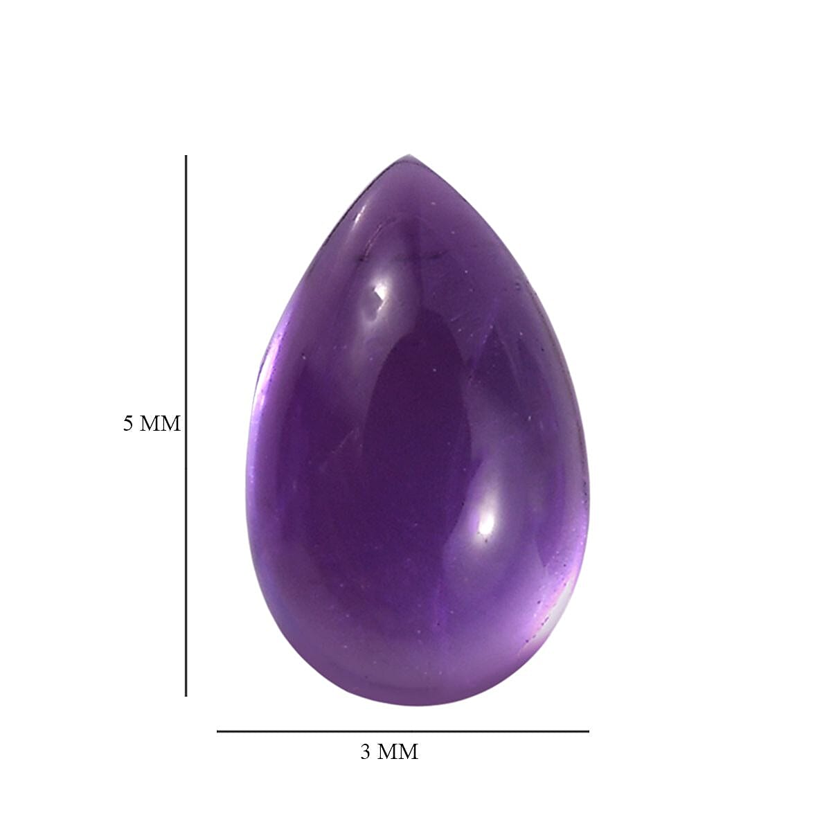 African Amethyst Set of 3 (Pear 5x3 mm) 0.59 ctw Loose Gemstone image number 4