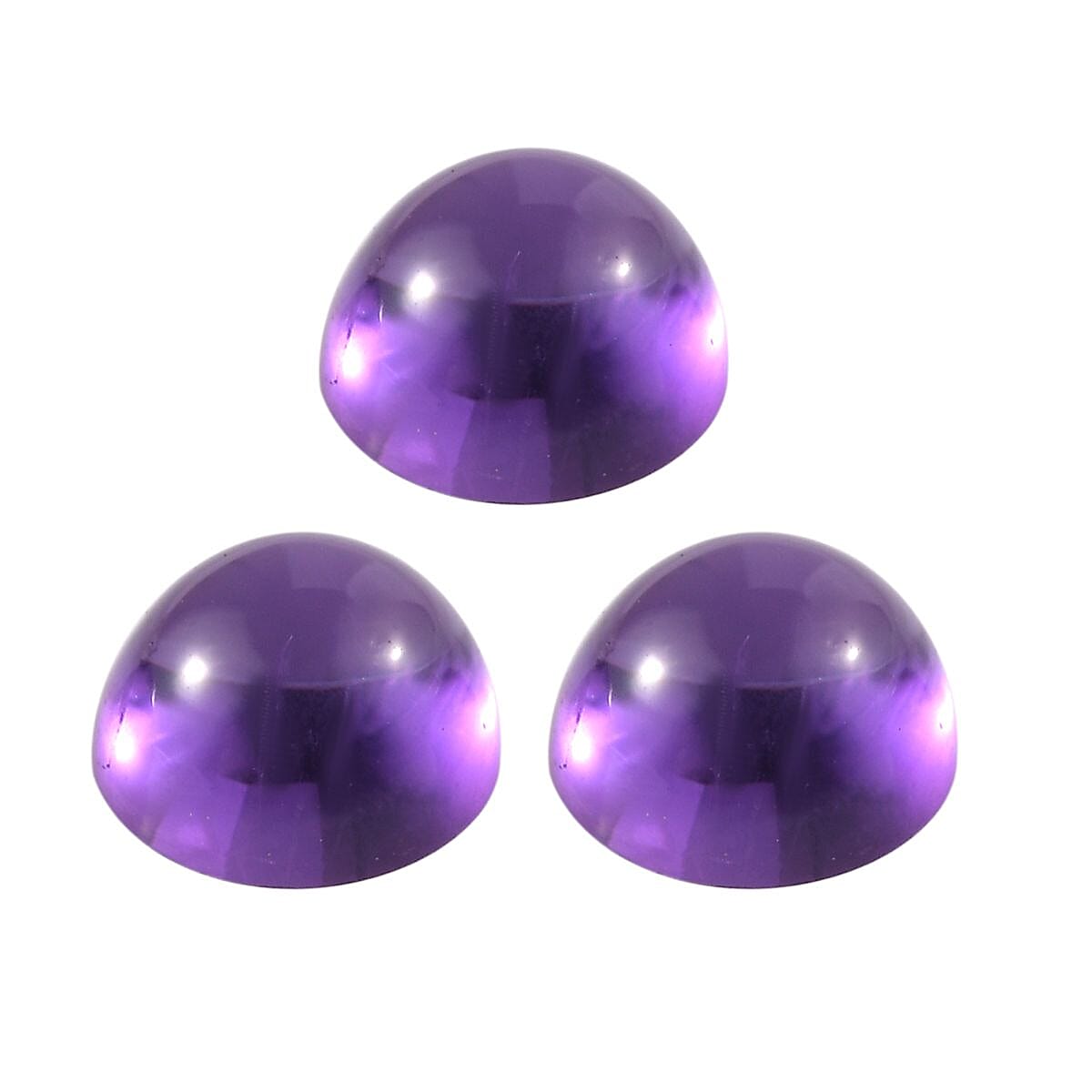 African Amethyst Set of 3 (Rnd 4 mm) 0.82 ctw Loose Gemstone
