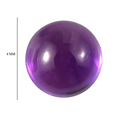 African Amethyst Set of 3 (Rnd 4 mm) 0.82 ctw Loose Gemstone