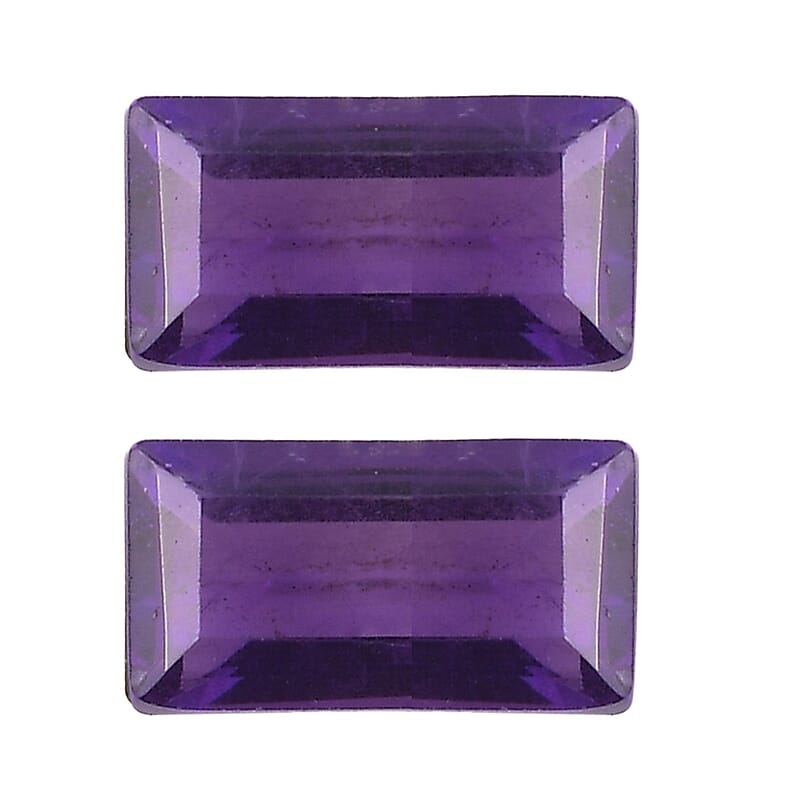 African Amethyst Set of 2 (Bgt 6x3 mm) 0.61 ctw Loose Gemstone