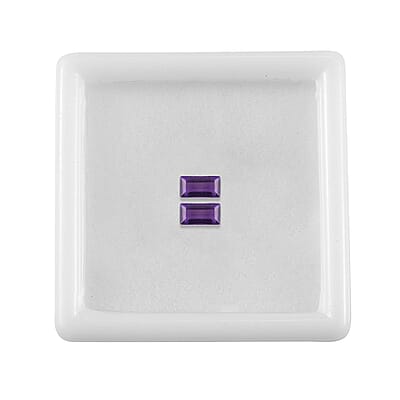 African Amethyst Set of 2 (Bgt 6x3 mm) 0.61 ctw Loose Gemstone