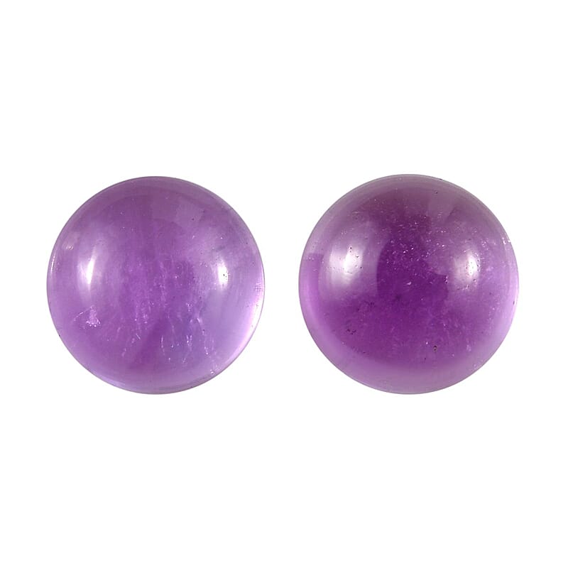 African Amethyst Set of 2 (Rnd 6 mm) 1.57 ctw Loose Gemstone