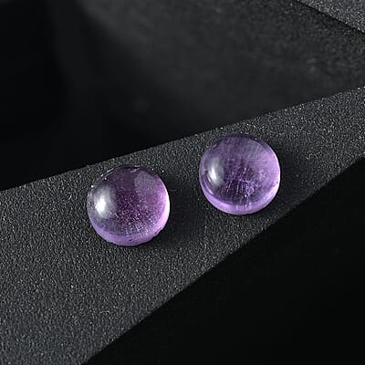 African Amethyst Set of 2 (Rnd 6 mm) 1.57 ctw Loose Gemstone